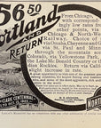1905 Chicago & North Western Railway Railroad Print Ad C&NW Lewis Clark Portland