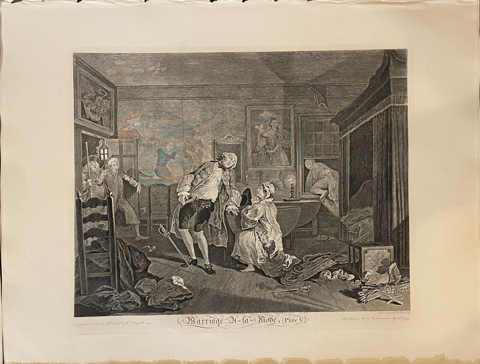 1822 MARRIAGE A LA MODE (Set of 6) Authentic Hogarth Heath Ed. Antique Prints