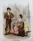 1893 "Compliments" Chromolithograph Print | Magazine Illustration