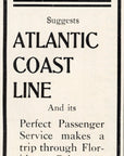 1903 Atlantic Coast Line Railroad Print Ad Florida Cuba Train Travel Ad