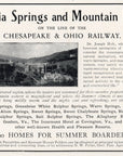 1903 Chesapeake & Ohio Railway Railroad Print Ad Virginia Springs Mtn. Resorts