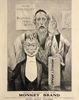 1906 Brooke's Monkey Brand Soap Original Print Ad Home Phrenology