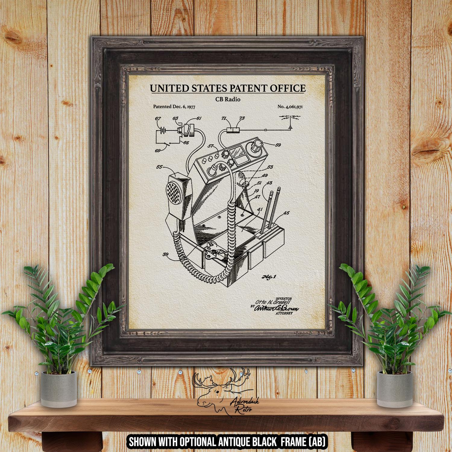 CB Radio Patent Print - 1977 CB Radio Invention - Trucking Poster at Adirondack Retro