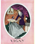 1949 Vigny Perfume Vintage Print Ad Marcel Chassard Art Intimate Hour