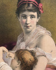 1880 "Happy Days Of Childhood" Chromolithograph Print | Magazine Illustration