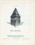 1935 Bankers Trust - A Tower Of Strength - Wall St New York - Vintage Print Ad