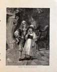 1893 Christmas In The Old World Antique Antique Magazine Wood Engraving