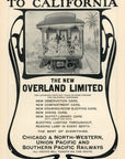 1902 Chicago & North Western Railway Railroad Print Ad Overland Limited UPR SPR
