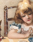 1887 "Saying Grace" Chromolithograph Print | Magazine Illustration