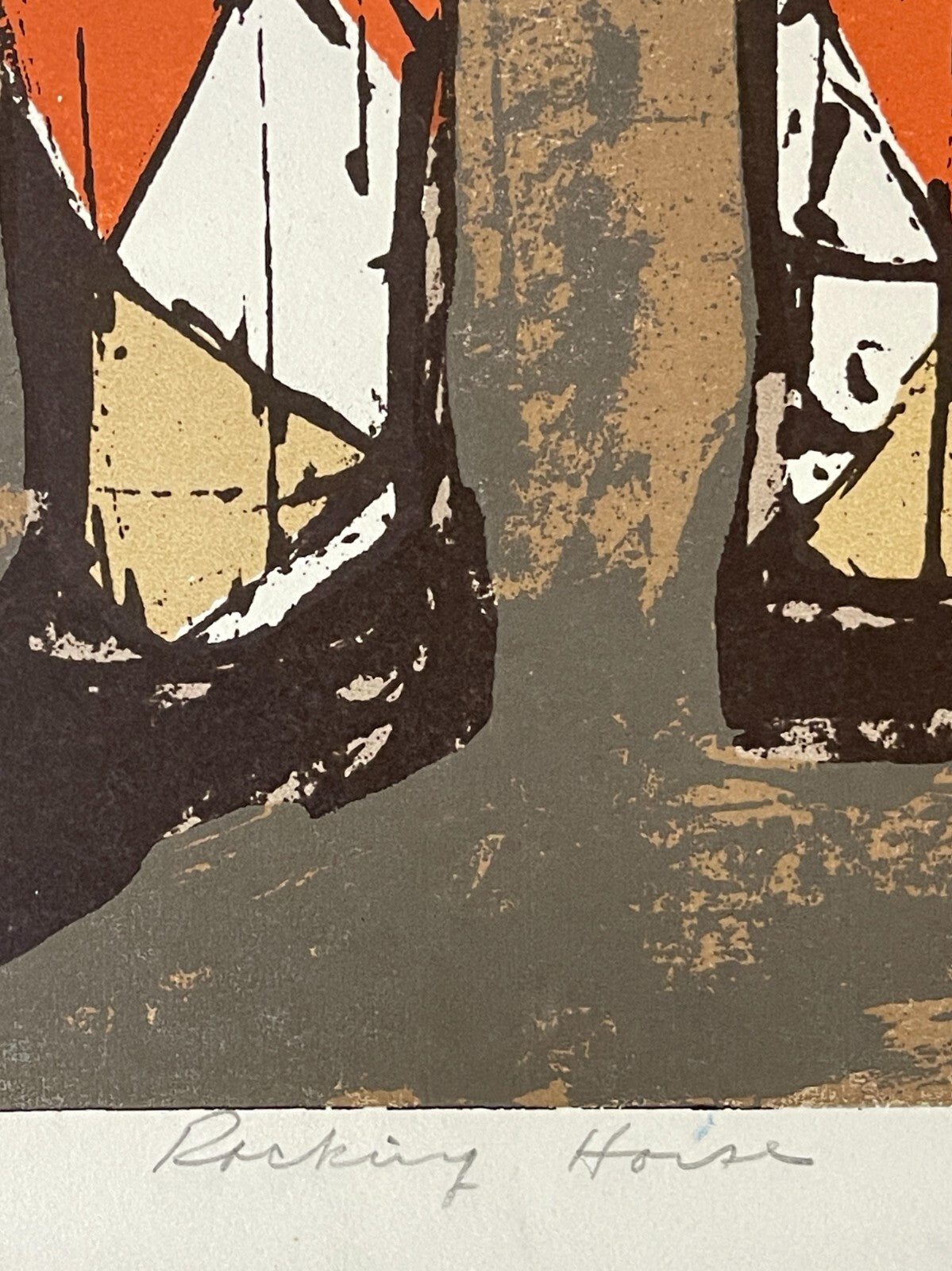ROCKING HORSE Robert Alan Smith ORIGINAL Artist Signed Serigraph c 1960 Ltd. Ed.