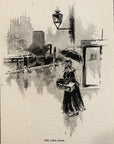 1892 The Long Dock Antique Wood Engraving