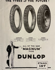 1919 Dunlop Tires Antique Print Ad - Olympia Motor Show Stand 197 Magnum Tyres