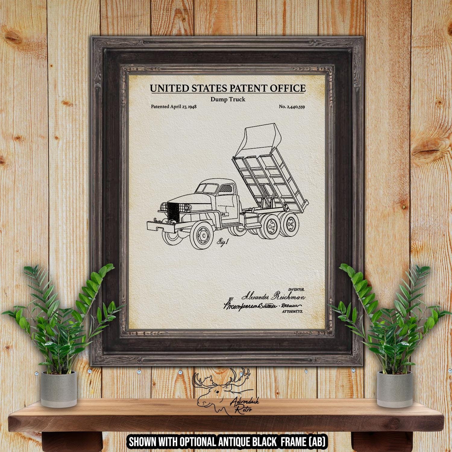 Dump Truck Patent Print - 1968 Dump Truck Invention - Dump Truck Poster at Adirondack Retro