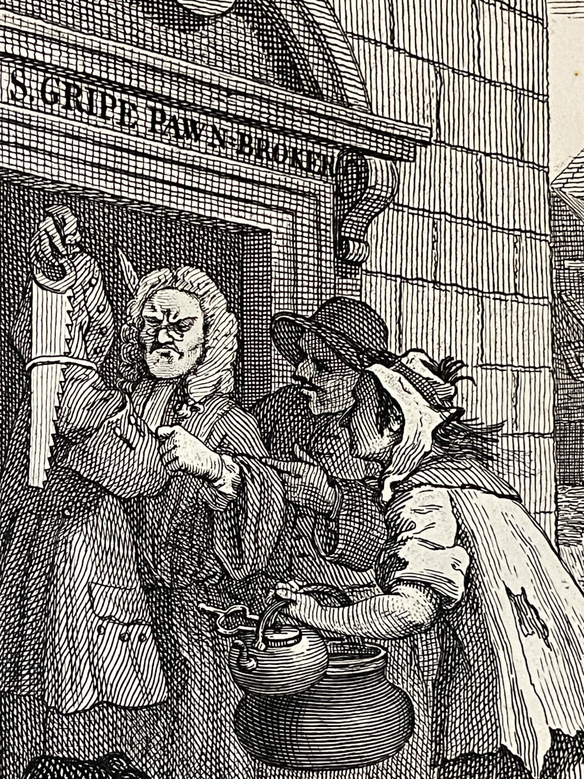 1822 BEER STREET &amp; GIN LANE Authentic Hogarth Heath Ed. Antique Print SET OF 2
