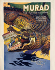 1914 Murad Turkish Cigarettes Print Ad Lynn Bogue Hunt Alligator Art
