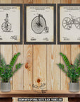 Antique Cycling Patent Print Set of 3 at Adirondack Retro