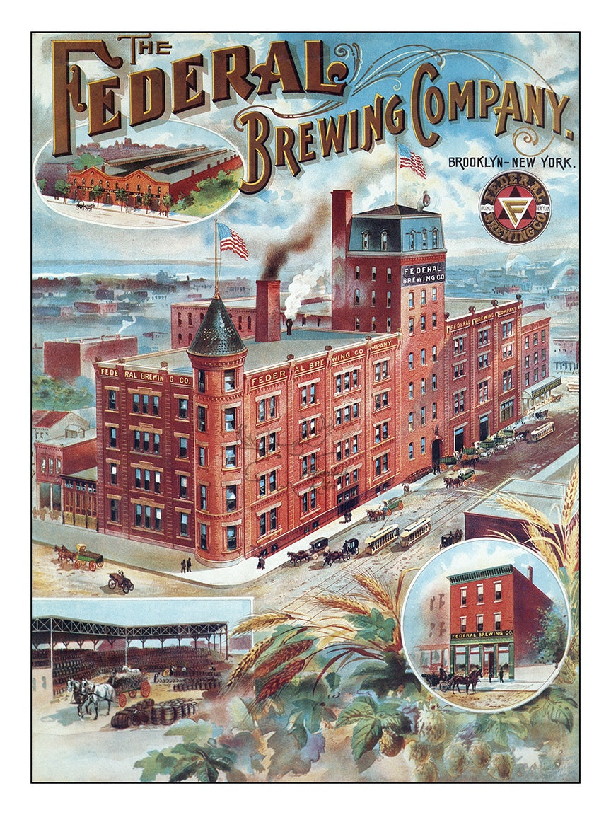 The Federal Brewing Company Giclee Beer Print at Adirondack Retro