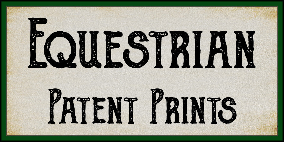 Unique Equestrian Patent Prints at Adirondack Retro