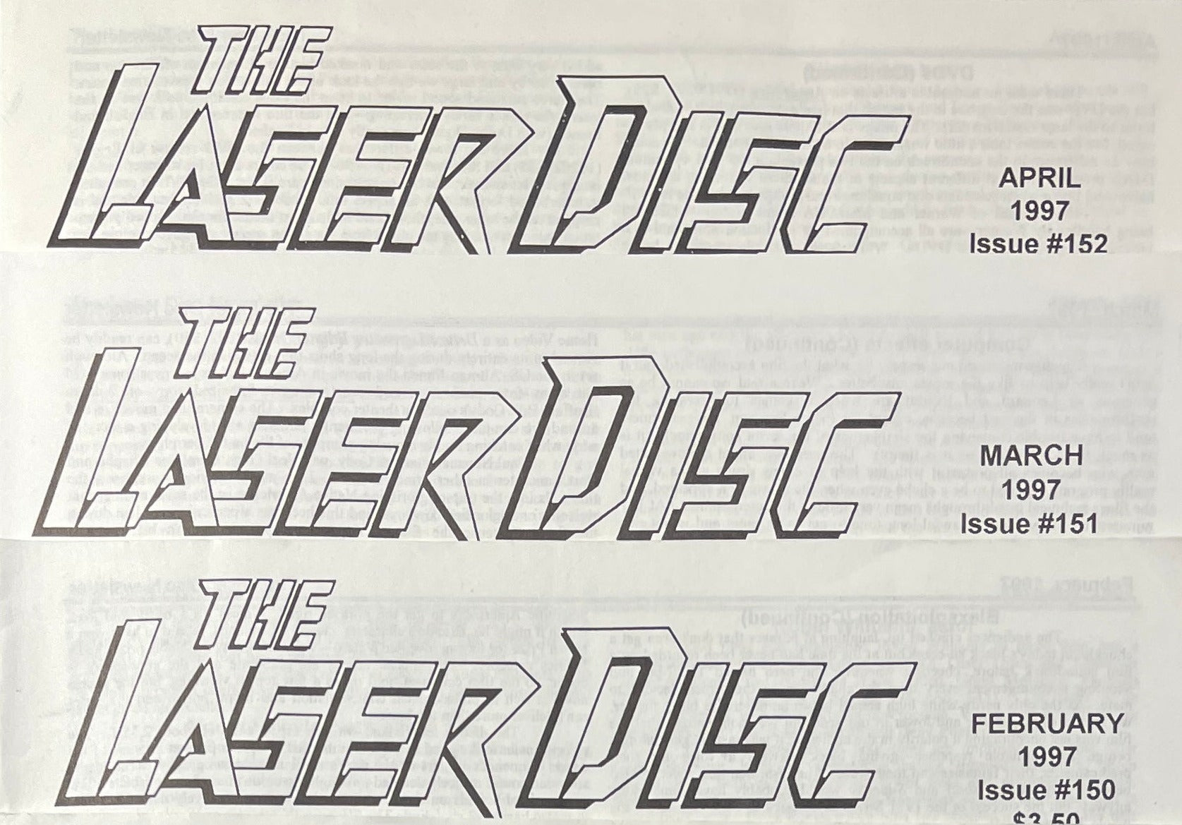 Laser Disc Newsletter - 11 Issues (Feb.-Dec.) 1997 at Adirondack Retro