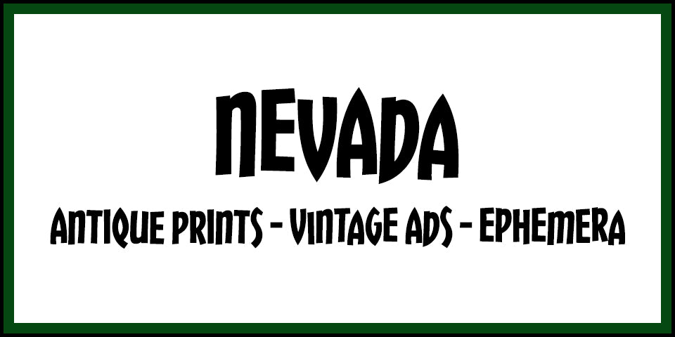 Vintage Nevada Advertisements, Antique Prints and Ephemera at Adirondack Retro