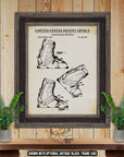 Cross-Country Ski Boot 1987 Patent Print at Adirondack Retro
