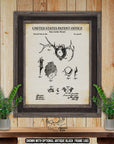 Deer Antler Mount 1891 Patent Print at Adirondack Retro