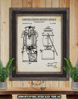 Camping Lantern 1955 Patent Print at Adirondack Retro