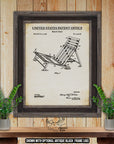 Beach Chair 1948 Patent Printat Adirondack Retro