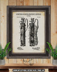 Golf Bag 1905 Patent Print at Adirondack Retro