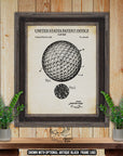 Golf Ball 1987 Patent Print at Adirondack Retro