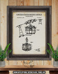 Gondola Ski Lift 1967 Patent Print at Adirondack Retro