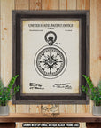 Compass 1915 Patent Print at Adirondack Retro