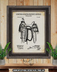 Riding Saddle 1901 Patent Print at Adirondack Retro