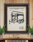 Horse Trailer 1958 Patent Print at Adirondack Retro