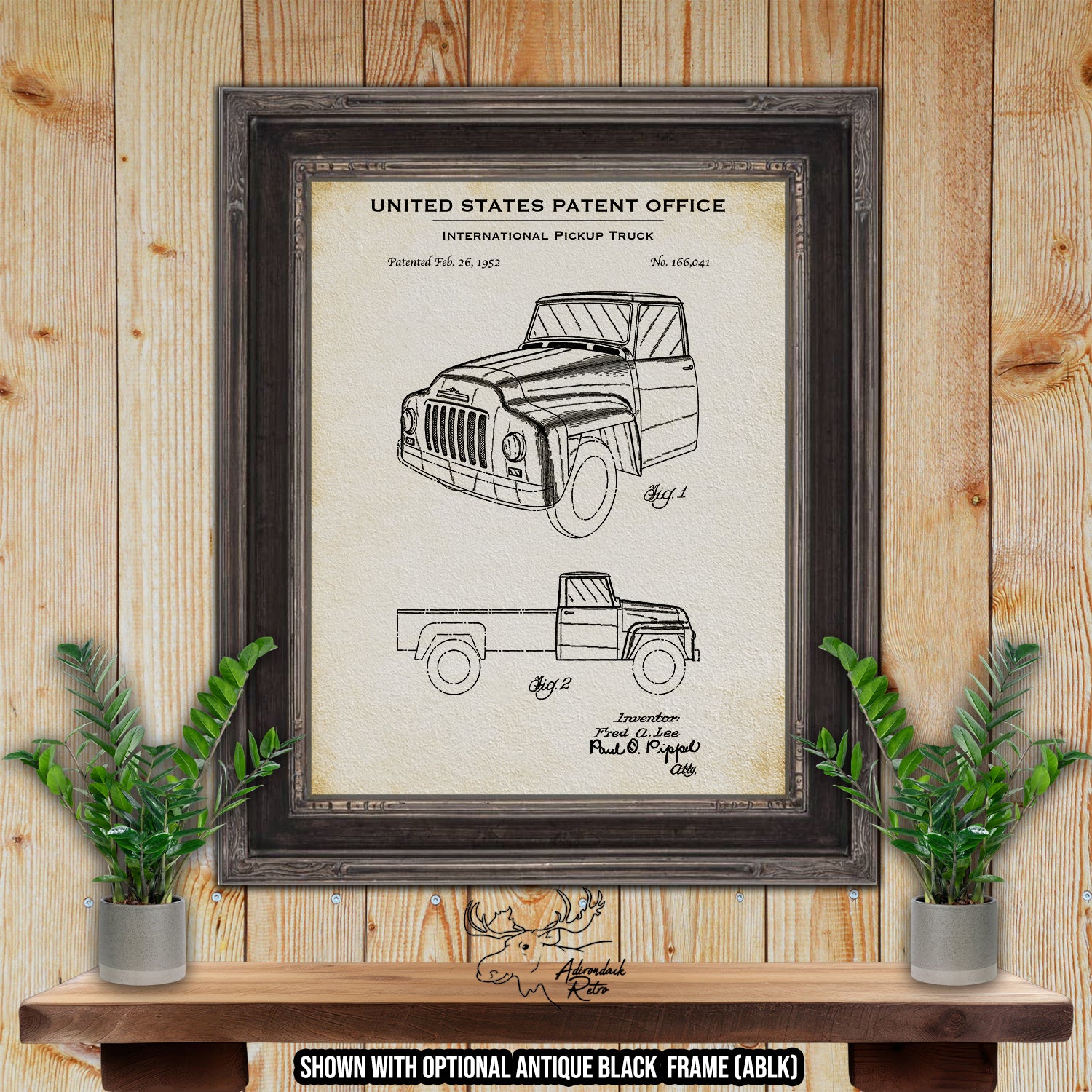 International Pickup Truck 1952 Patent Print | Adirondack Retro