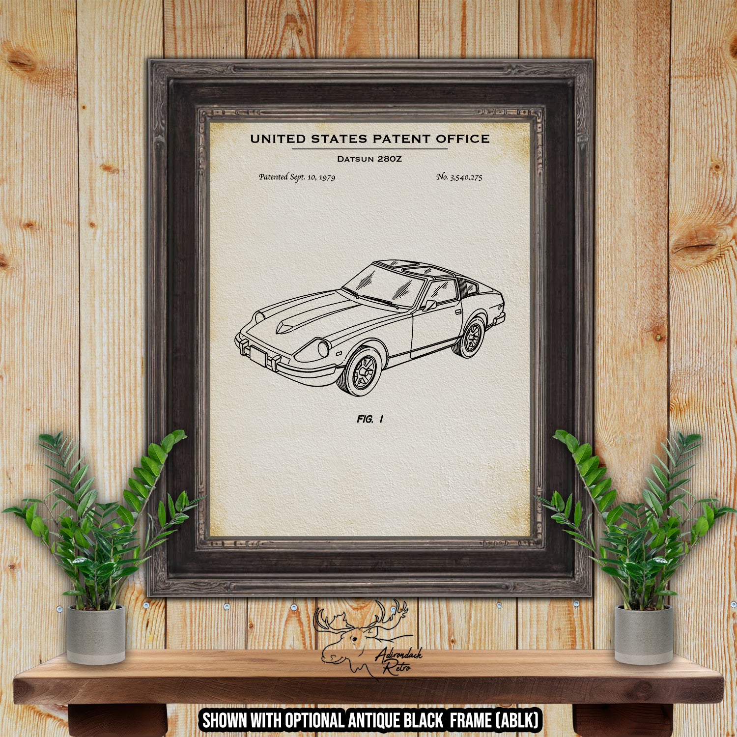 Datsun 280Z 1979 Automobile Patent Print| Adirondack Retro