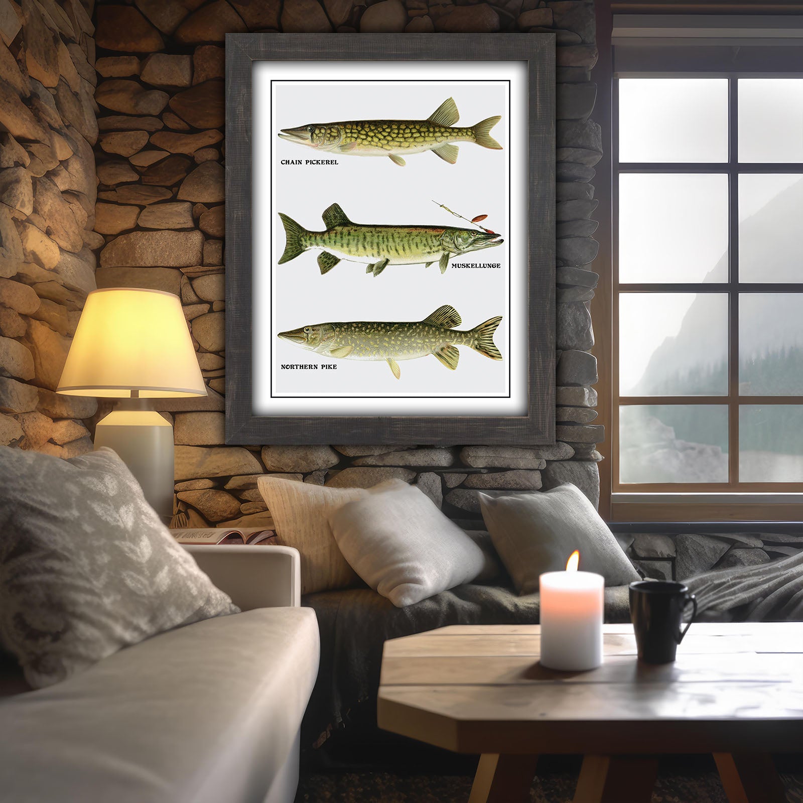 Rustic Fishing Wall Art at Adirondack Retro