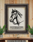 Gulfstream Park Racetrack Print - Vintage Horse Racing Art at Adirondack Retro