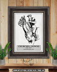 Churchill Downs Horse Racing Print - Horse and Jockey Print at Adirondack Retro