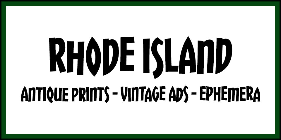 Vintage Rhode Island Advertisements, Antique Prints and Ephemera at Adirondack Retro