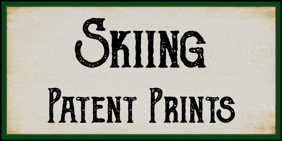 Skiing Patent Prints at Adirondack Retro