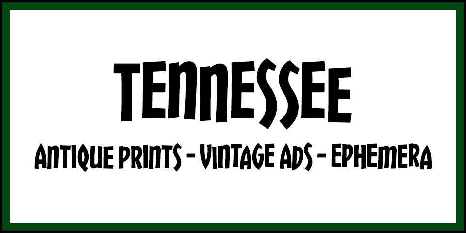 Vintage Tennessee Advertisements, Antique Prints and Ephemera at Adirondack Retro
