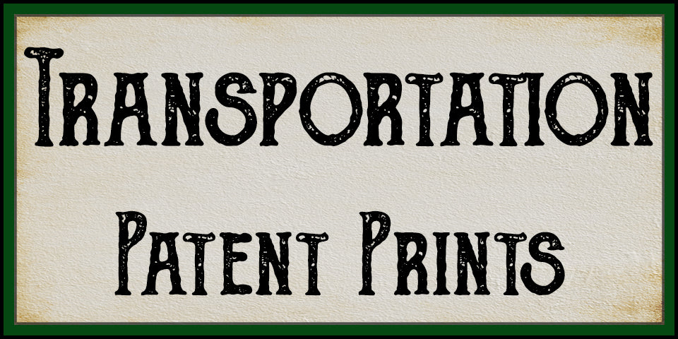 Transportation Patent Prints at Adirondack Retro