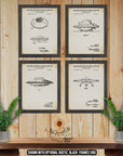 UFO Patent Print Set of 4 at Adirondack Retro