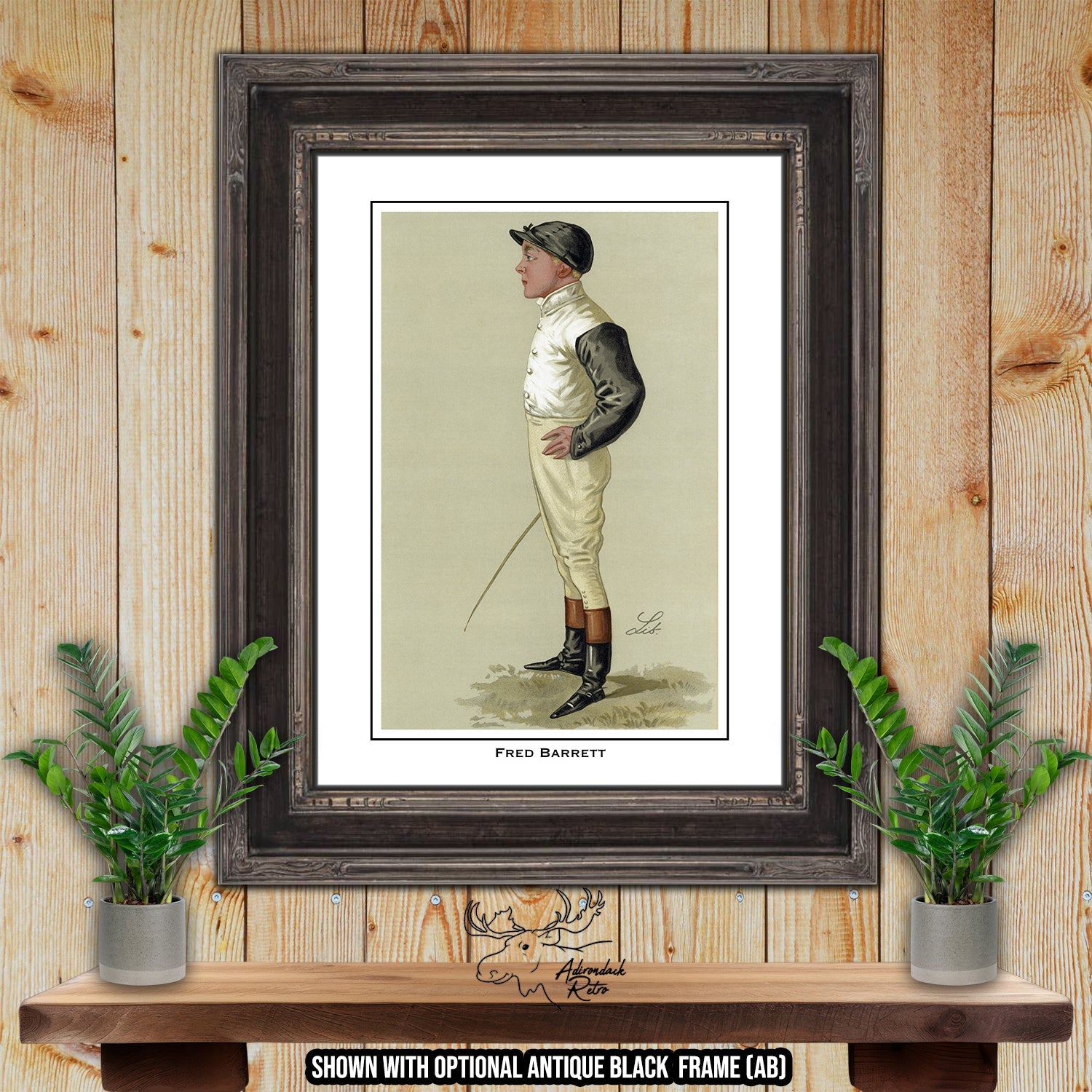 Jockey Print - Fred Barrett - Horse Racing Giclee Print at Adirondack Retro