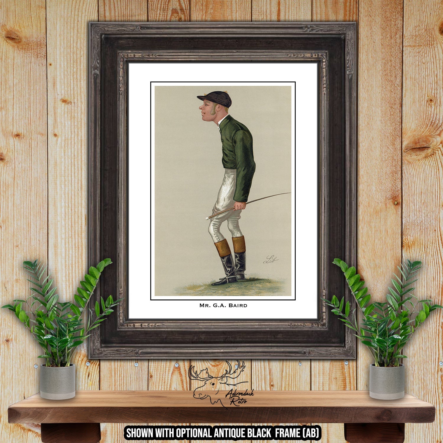 Jockey Print - Mr G. A. Baird - Horse Racing Giclee Print at Adirondack Retro