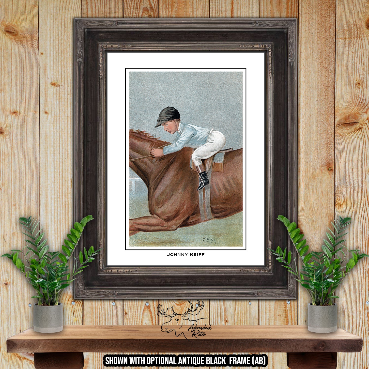 Jockey Print - Johnny Reiff - Horse Racing Giclee Print at Adirondack Retro