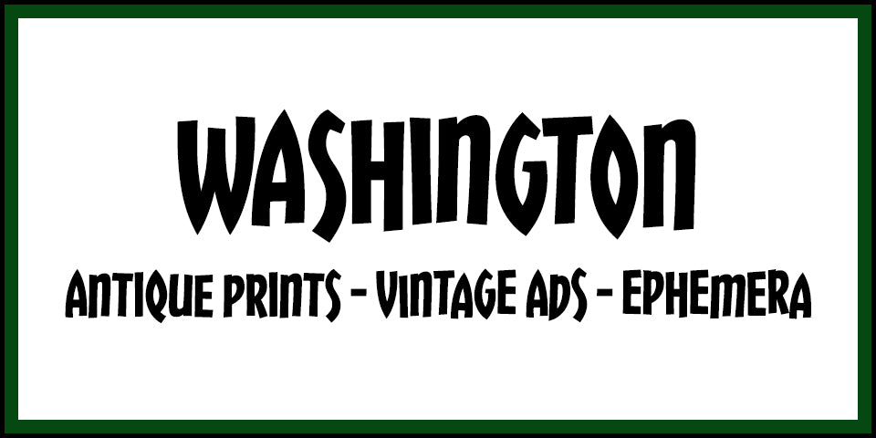 Vintage Washington Advertisements, Antique Prints and Ephemera at Adirondack Retro
