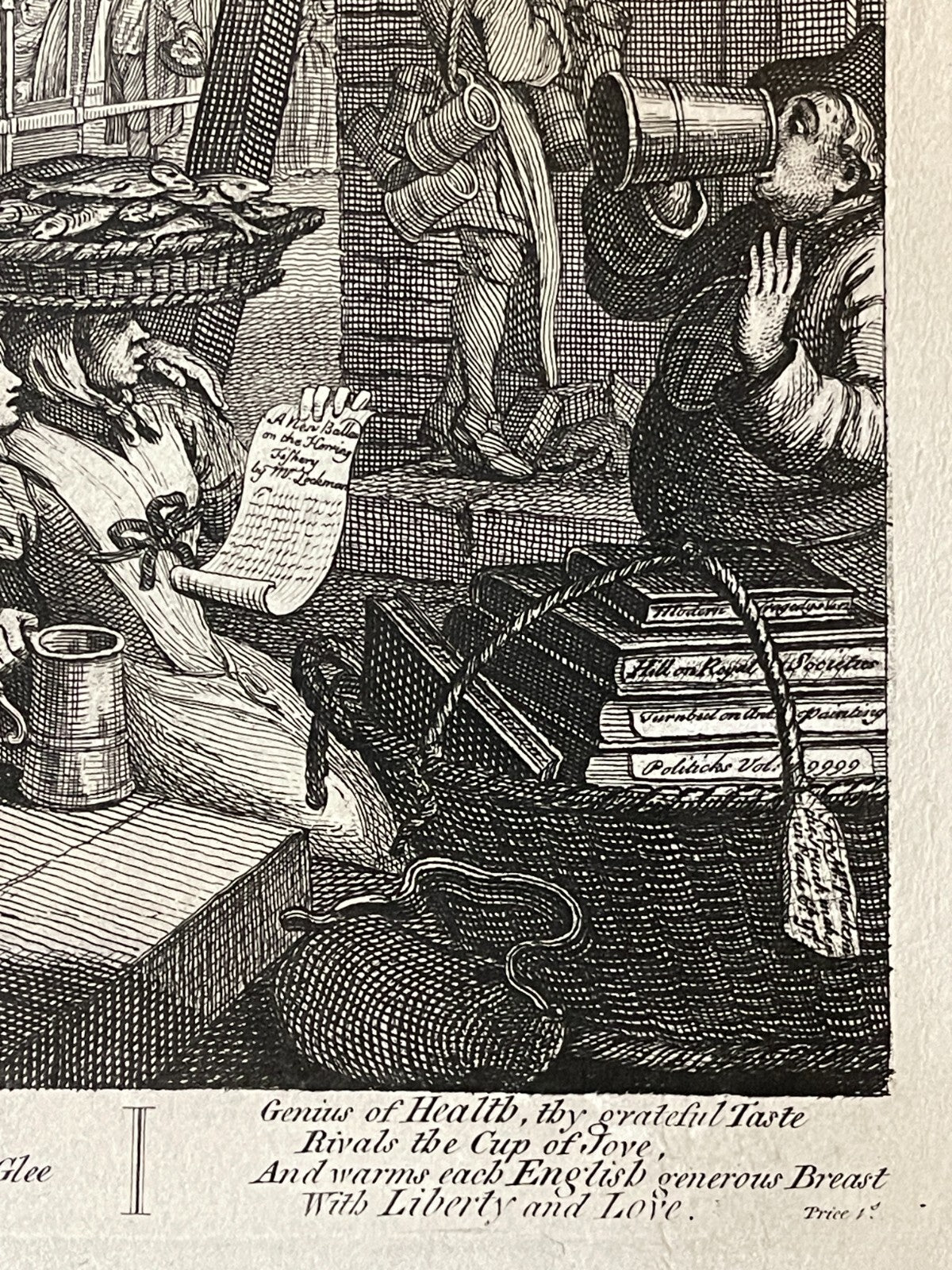 1822 BEER STREET &amp; GIN LANE Authentic Hogarth Heath Ed. Antique Print SET OF 2