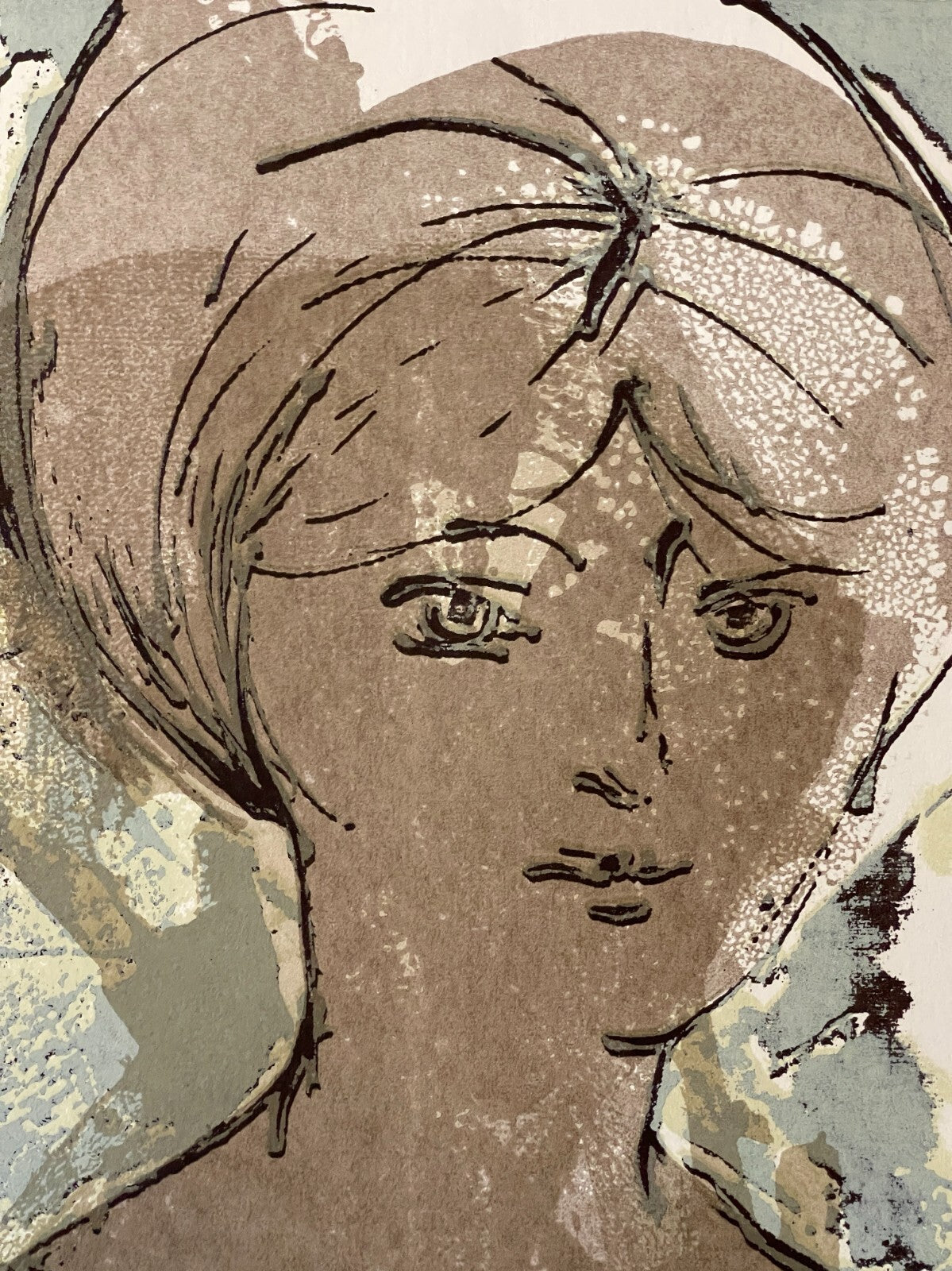 SEATED FIGURE Robert Alan Smith ORIGINAL Artist Signed Serigraph c 1960 Ltd. Ed.